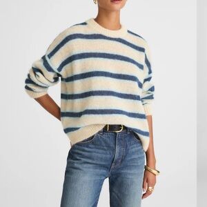 Madewell Blue and Cream Striped Sweater *NWT*